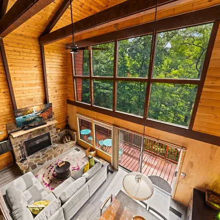 Treetops Chalet - 3Bd/2Bt Boutique Cabin W/Mt Leconte Views In Gatlinburg Extérieur photo